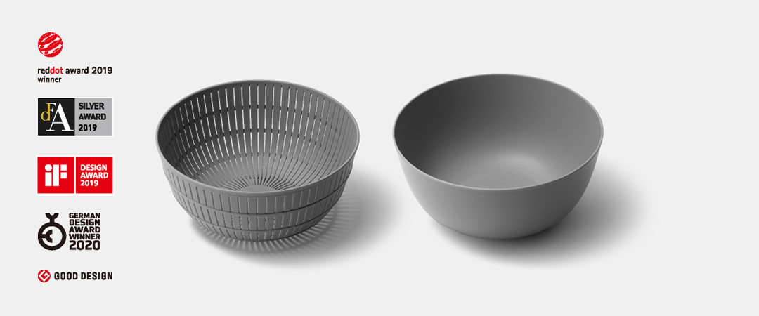 DFA Design for Asia Awards 2019とGerman Design Awards 2020を「米とぎにも使えるザルとボウル_Corander & Bowl」が受賞しました。