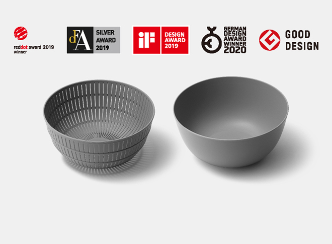 DFA Design for Asia Awards 2019とGerman Design Awards 2020を「米とぎにも使えるザルとボウル_Corander & Bowl」が受賞しました。